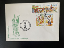 Cape Verde Cabo Verde 1999 Mi. 765 - 768 FDC Danças Tradicionais Dancing Tanz Danse - Cap Vert