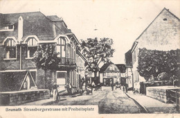 CPA - 67,  BRUMATH, Strassburgerstrasse Mit Freiheitsplatz - Brumath