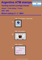 1995-2003 Argentinien Argentina ATM 1-3 / Komplett Postfrisch / FRAMA Stamps Automatenmarken Etiquetas Automatici - Affrancature Meccaniche/Frama