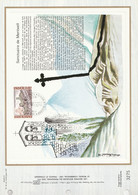 ANDORRE DOCUMENT FDC 1976 SANCTUAIRE DE MERITXELL - Covers & Documents