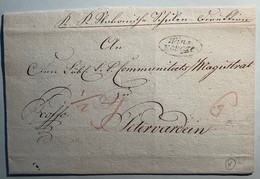 „WINKOVCZE“ RARE 1821 Pre-Stamp Cover (Vinkovci CROATIA Kroatien Croatie Österreich Ungarn Vorphilatelie Brief Lettre - ...-1850 Prefilatelia