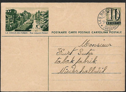 Swiss Helvetia Postal Stationery Entier Les Brennets 26/5-51 Rue Leopold-Robert Street Sceene Car Bicycle Arcitecture - Autres & Non Classés