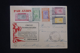 MAURITANIE - Carte Postale Du 1er Voyage Par Avion Transmauritanien En 1946 De St Louis Pour  Aïn El Atrouss - L 95140 - Lettres & Documents