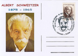 FAMOUS PEOPLE, ALBERT SCHWEITZER, DOCTOR, HUMANIST, PHILOSOPHER, SPECIAL POSTCARD, 2005, ROMANIA - Albert Schweitzer