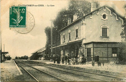 Châteauneuf Sur Cher * Vue Sur La Gare * Ligne Chemin De Fer Du Cher - Chateauneuf Sur Cher