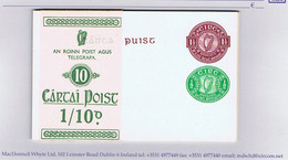 Ireland 1949 Postcard Compound Stamping 1½d + ½d On Cream Card, A Complete Post Office Packet Of 10 - Entiers Postaux