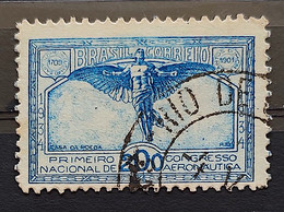 C 65 Brazil Stamp National Aeronautics Congress Sao Paulo Santos Dumont Airplane Aviation 1934 3 Circulated - Autres & Non Classés