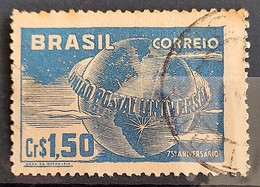 C 248 Brazil Stamp Universal Postal Union UPU Map Postal Service1949 Circulated 3 - Other & Unclassified