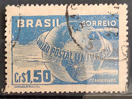 C 248 Brazil Stamp Universal Postal Union UPU Map Postal Service1949 Circulated 5 - Autres & Non Classés
