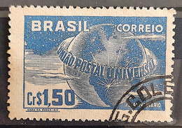 C 248 Brazil Stamp Universal Postal Union UPU Map Postal Service1949 Circulated 7 - Other & Unclassified
