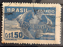 C 248 Brazil Stamp Universal Postal Union UPU Map Postal Service1949 Circulated 16 - Altri & Non Classificati