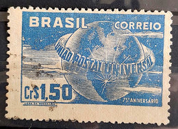 C 248 Brazil Stamp Universal Postal Union UPU Map Postal Service1949 Circulated 20 - Other & Unclassified