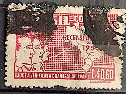 C 254 Brazil Stamp General Census Of Brazil Geography Map 1950 Circulated 22 - Otros & Sin Clasificación