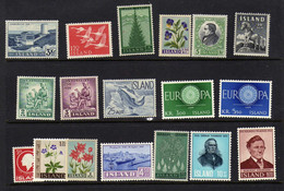 Islande (1956-61)   - - Paysages - Faune - Flore - Europa  - Celebrites  - Neufs*  - MLH - Altri & Non Classificati