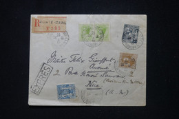 MONACO - Enveloppe En Recommandé Et En Exprès Pour Nice En 1925 - L 95227 - Covers & Documents