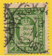 DANEMARK - DENMARK / SERVICE 32 Ö VERT # 10B OBLITERE - DENTELE 14*13 1/2 / COTE 45.00 EURO (ref T1749) - Dienstmarken