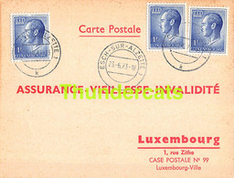 ASSURANCE VIEILLESSE INVALIDITE LUXEMBOURG 1973 ESCH SUR ALZETTE  AREND - Covers & Documents