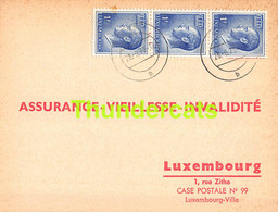 ASSURANCE VIEILLESSE INVALIDITE LUXEMBOURG 1973 GARMICH SCHONKERT - Briefe U. Dokumente