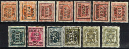 B 85 - BELGIQUE Lot De 13 Timbres Préoblitérés Différents - Autres & Non Classés