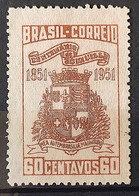 C 261 Brazil Stamp Centenary Joinvile Santa Catarina Brasao 1951 3 - Otros & Sin Clasificación