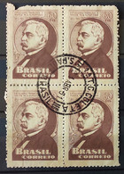 C 262 Brazil Stamp Centenary Silvio Vasconcelos Da Silveira Ramos Romero 1951 Block Of 4 CPD - Otros & Sin Clasificación