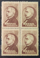 C 262 Brazil Stamp Centenary Silvio Vasconcelos Da Silveira Ramos Romero 1951 Block Of 4 - Otros & Sin Clasificación