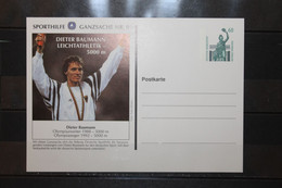 Deutschland, Sporthilfe Ganzsache Nr. 8: Dieter Baumann Leichtathletik, Ungebraucht - Postales Privados - Nuevos