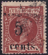 1899-466 CUBA 1899 5c S. 5c FINE NUMBER US OCCUPATION FIRST ISSUE PHILATELIC FORGERY. - Neufs