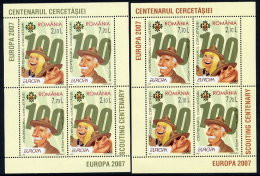 ROMANIA 2007 Europa: Scouting Blocks  MNH / **.  Michel Blocks 396 I-II - Ongebruikt