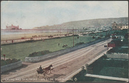 Lawns And Sea-Front, Weston-Super-Mare, Somerset, 1908 - Postcard - Weston-Super-Mare