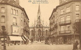 REF3956/ CP-PK Ixelles - Bruxelles Eglise Et Rue Saint-Boniface Animée  MINT - Ixelles - Elsene