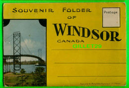 WINDSOR, ONTARIO - CARNET SOUVENIR FOLDER IF WINDSOR - THE OHOTOGELATINE ENGRAVING CO - 18 PHOTOS - - Windsor