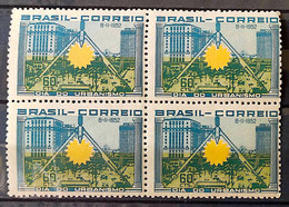 C 287 Brazil Stamp World Town Planning Day 1952 Geography Block Of 4 - Sonstige & Ohne Zuordnung