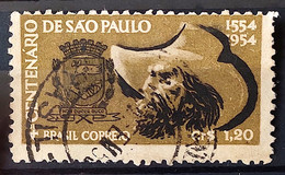 C 291 Brazil Stamp Centenary 4 Sao Paulo 1953 Coat Of Arms Hat Circulated 1 - Otros & Sin Clasificación