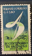 C 295 Brazil Stamp Centenary 4 Sao Paulo 1953 Circulated 2 - Sonstige & Ohne Zuordnung
