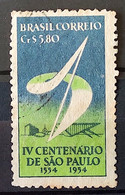 C 295 Brazil Stamp Centenary 4 Sao Paulo 1953 Circulated 3 - Otros & Sin Clasificación