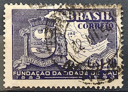 C 304 Brazil Stamp Centenary Jau Coat Of Arms Map 1953 Circulated 3 - Otros & Sin Clasificación