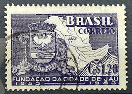 C 304 Brazil Stamp CentenaryJau Coat Of Arms Map 1953 Circulated 4 - Otros & Sin Clasificación