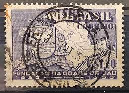 C 304 Brazil Stamp Centenary Jau Coat Of Arms Map 1953 Circulated 8 - Otros & Sin Clasificación