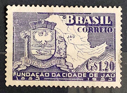 C 304 Brazil Stamp Centenary De Jau Coat Of Arms Map 1953 - Otros & Sin Clasificación