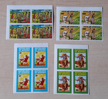 Burundi - 978/981 - Blocs De 4 - Non Dentelé - Ongetand - Imperforated - Danses & Tambours - Non Catalogué - 1992 - MNH - Ungebraucht