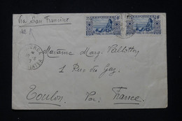 OCÉANIE - Enveloppe Pour La France En 1936 Via San Francisco - L 95558 - Storia Postale