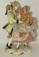 COUPLE DANSEURS PORCELAINE DRESDEN GERMANY SUJET ANCIEN COLLECTION VITRINE - Inkwells