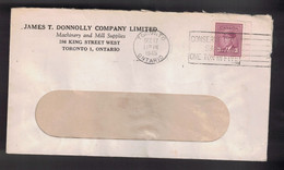 CANADA Scott # 252 Used On Corner Ad Cover - Conserve Coal Slogan - Histoire Postale