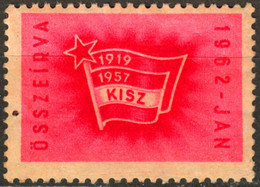 KISZ Hungarian Young Communist League - Member Charity LABEL CINDERELLA VIGNETTE - Hungary 1962 - Dienstmarken