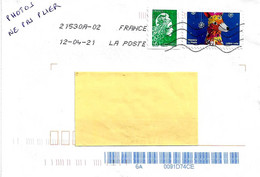 FRANCIA FRANCE - 2021 Lettera Per L'Italia Con 2 Francobolli  - 4121 - Lettres & Documents