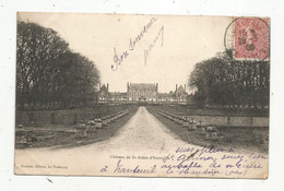 Cp, 27 , SAINT AUBIN-D'ECROSVILLE ,château , Voyagée 1906 - Saint-Aubin-d'Ecrosville