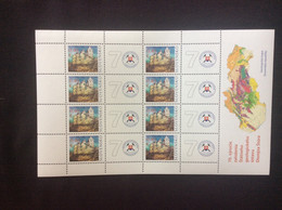 2010 SK Bloc De 8 Timbres + 8 Coupons Château De Topolcany Géologie 70 Ans YT 559 / Sheet - Unused Stamps