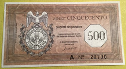 Banconota Alternativa Guardiagrele Simbolo Econometrico 500, Moneta Del Popolo - A Identifier