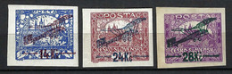 POLOGNE Poste Aérienne: Les Y&T 1-3 Neufs*, Forte Cote - Unused Stamps